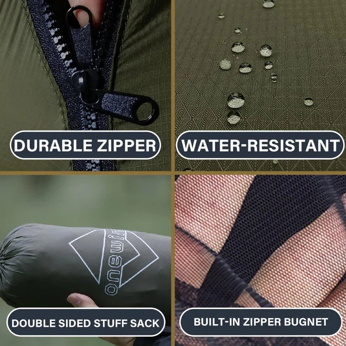 Onewind Airstream 11' Hammock with Detachable Zipper Bugnet and Wind Sock - Longshot Tactical