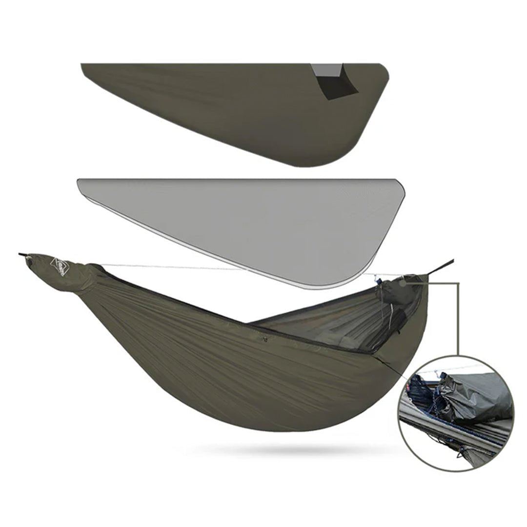 Onewind Airstream 11' Hammock with Detachable Zipper Bugnet and Wind Sock - Longshot Tactical