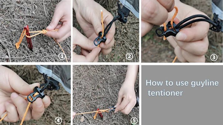 Onewind Guy Line Lock Tensioners And Tent Guyline Collection Systems - 10PCS - Longshot Tactical