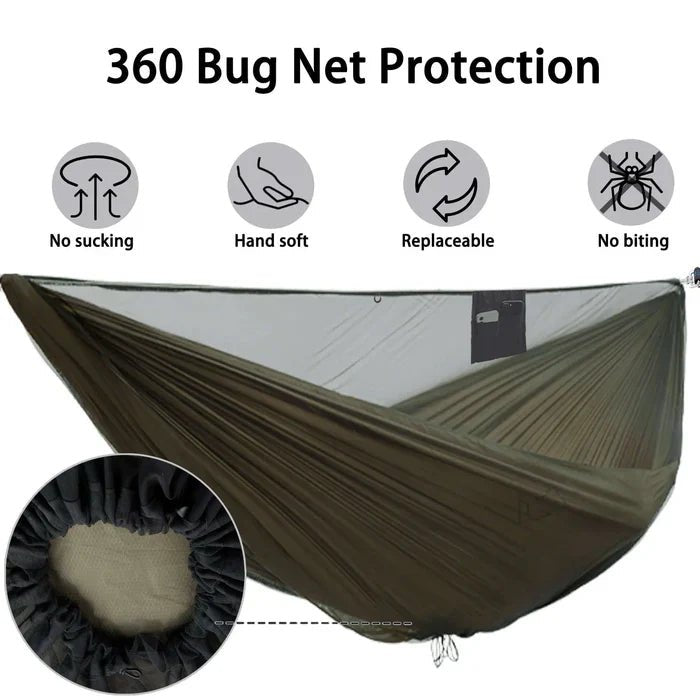 Onewind Outdoors Aerie 11' Double Camping Hammock with Mosquito Net - Longshot Tactical