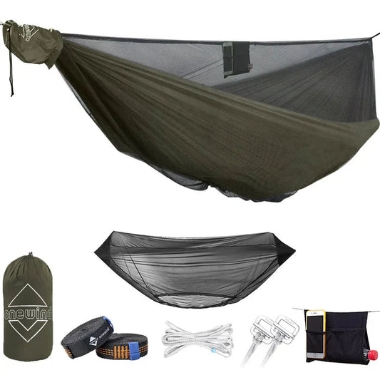 Onewind Outdoors Aerie 11' Double Camping Hammock with Mosquito Net - Longshot Tactical