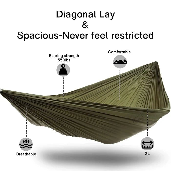 Onewind Outdoors Aerie 11' Double Camping Hammock with Mosquito Net - Longshot Tactical