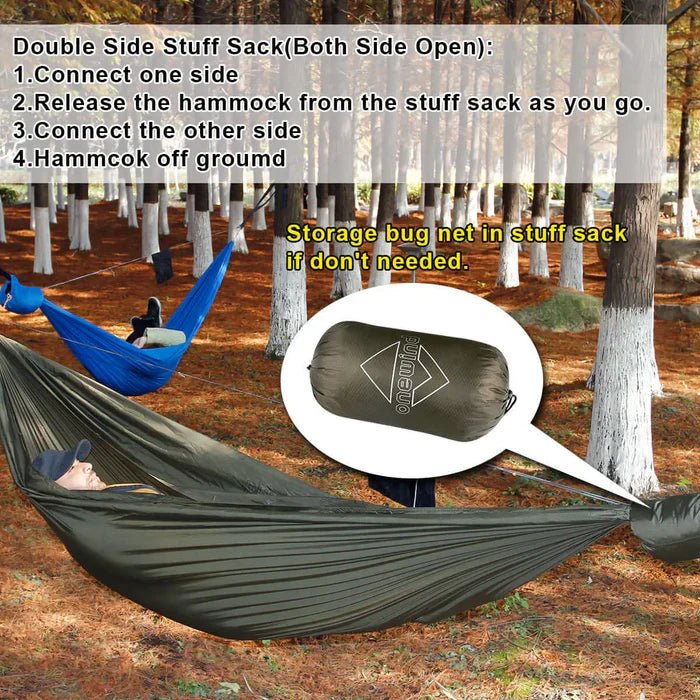 Onewind Outdoors Aerie 11' Double Camping Hammock with Mosquito Net - Longshot Tactical