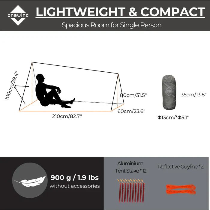 Onewind Outdoors Ultralight SoloVent Bivy Tent (2026 Version) - Longshot Tactical