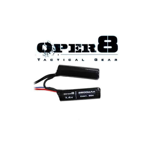 Oper8 7.4V Li - ion 2500MAH Nunchuck Battery - Longshot Tactical