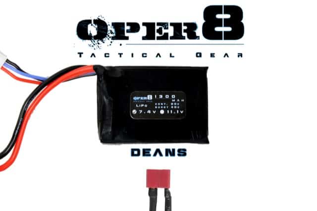 Oper8 7.4v LiPo 1300MAH Mini Battery - Longshot Tactical