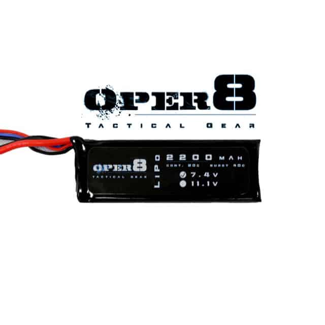 Oper8 7.4v Lipo Block 2200MAH Battery - Longshot Tactical