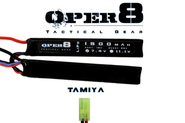 Oper8 7.4v Lipo Cranestock 1500MAH Battery - Longshot Tactical