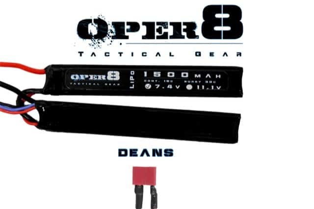 Oper8 7.4v Lipo Cranestock 1500MAH Battery - Longshot Tactical