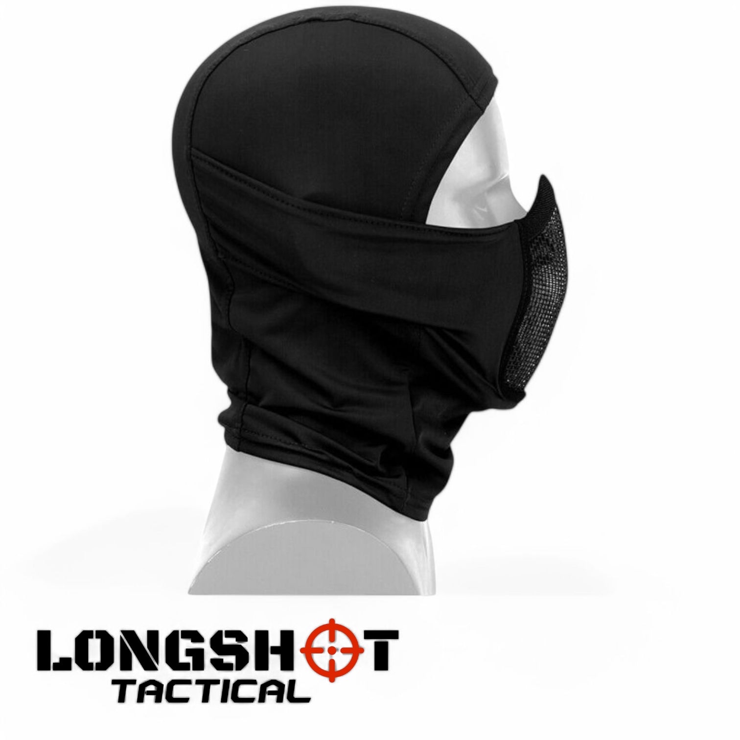 Operators Balaclava / Mesh Face - Black Airsoft Face Mask - Longshot Tactical