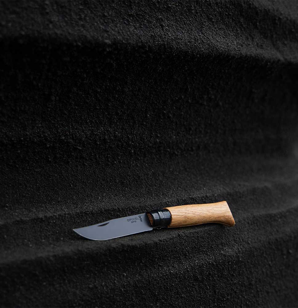 Opinel No 8 Black Oak Knife - Longshot Tactical
