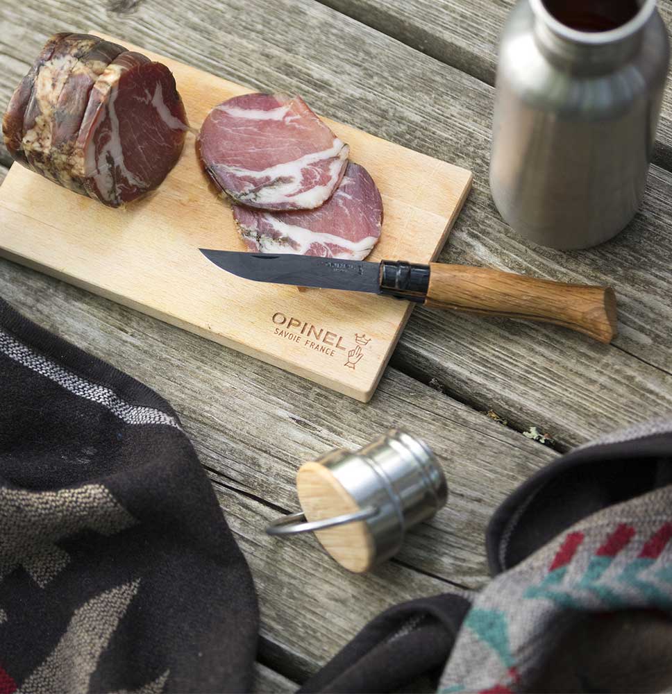 Opinel No 8 Black Oak Knife - Longshot Tactical