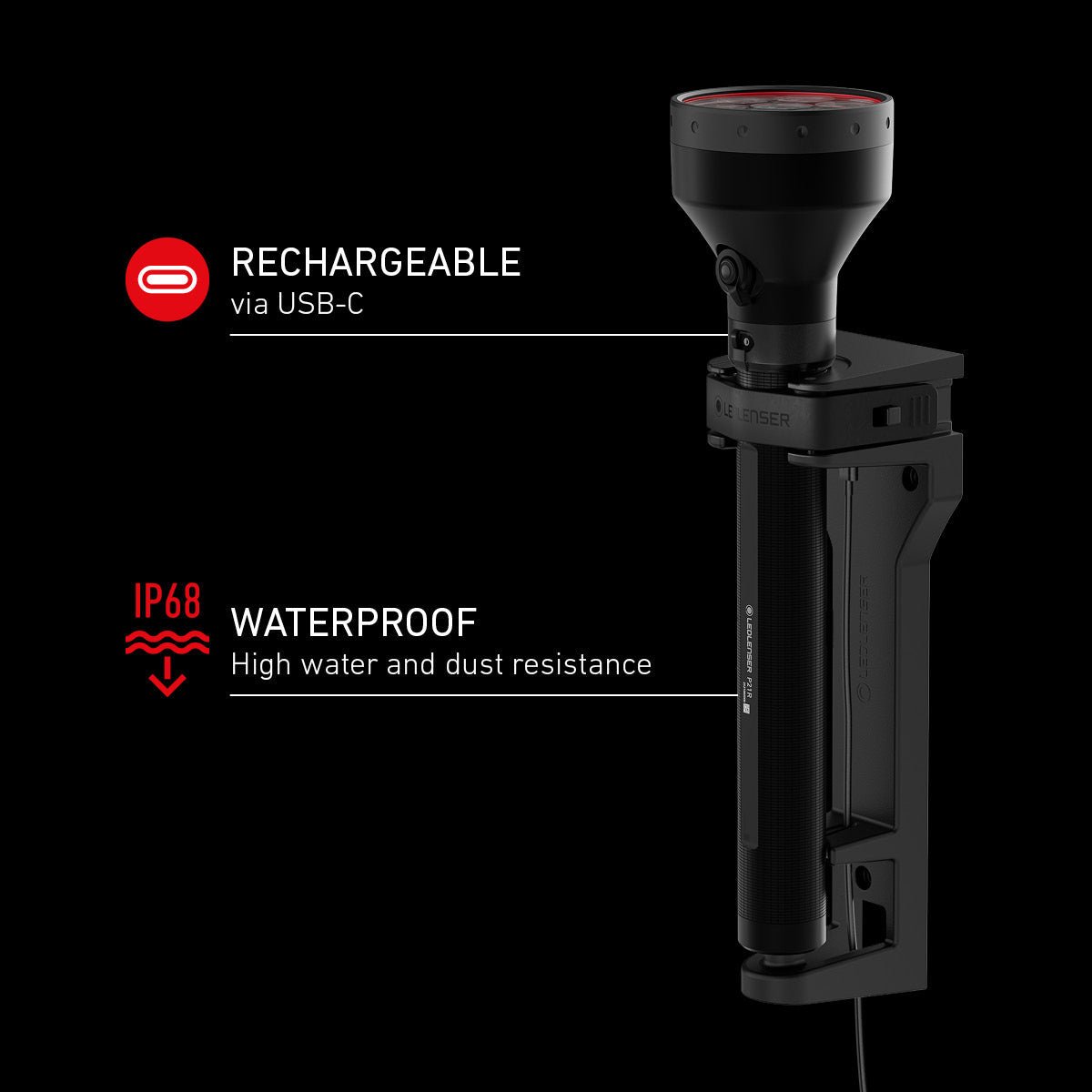 P21R Rechargeable Torch 2025, 12000 Lumens - Longshot Tactical