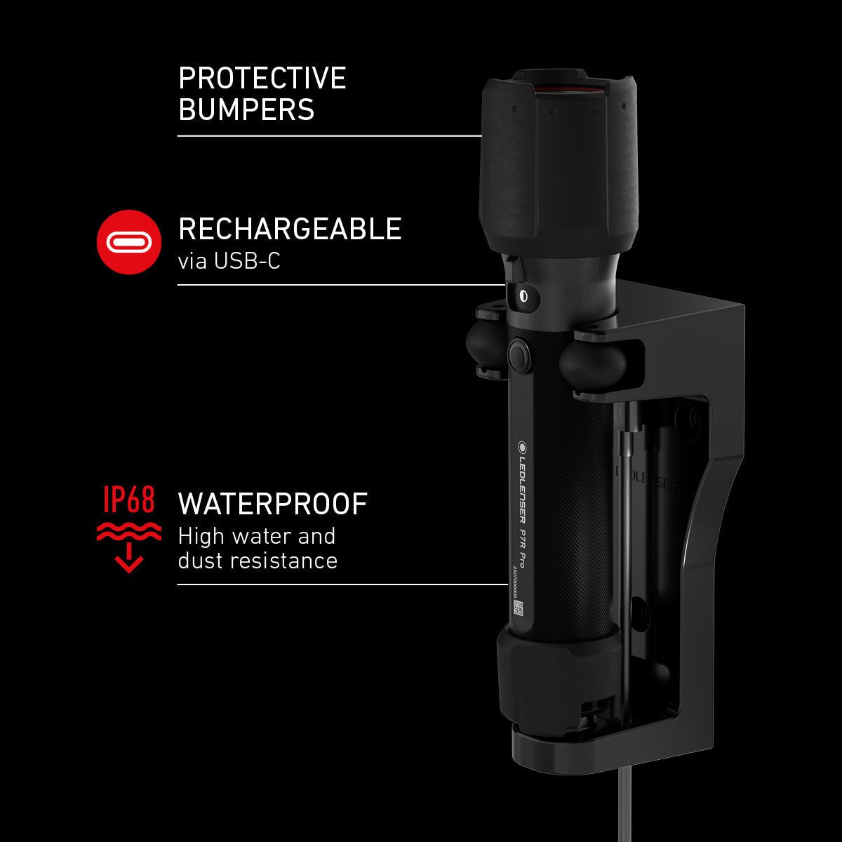 P7R Pro Rechargeable Torch 2025, 2000 Lumens - Longshot Tactical