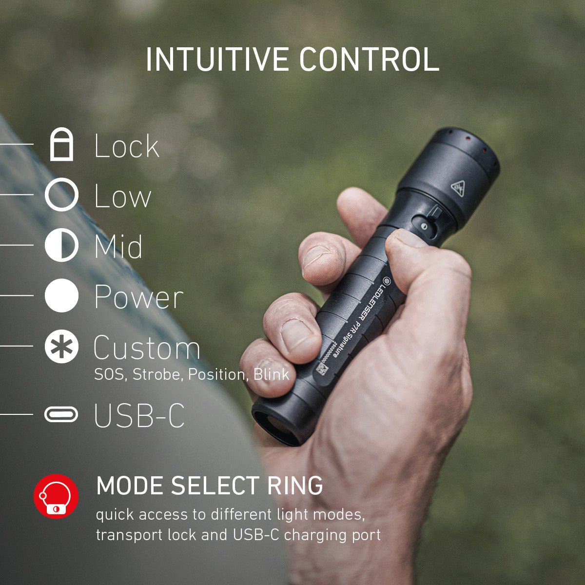 P7R Signature Rechargeable Torch 2025, 2500 Lumens - Longshot Tactical