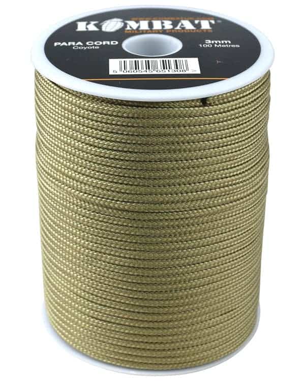 Para Cord 3mm on 100m Reel (Various colours) - Longshot Tactical