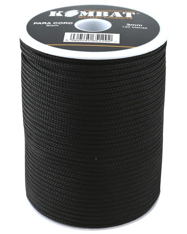 Para Cord 3mm on 100m Reel (Various colours) - Longshot Tactical