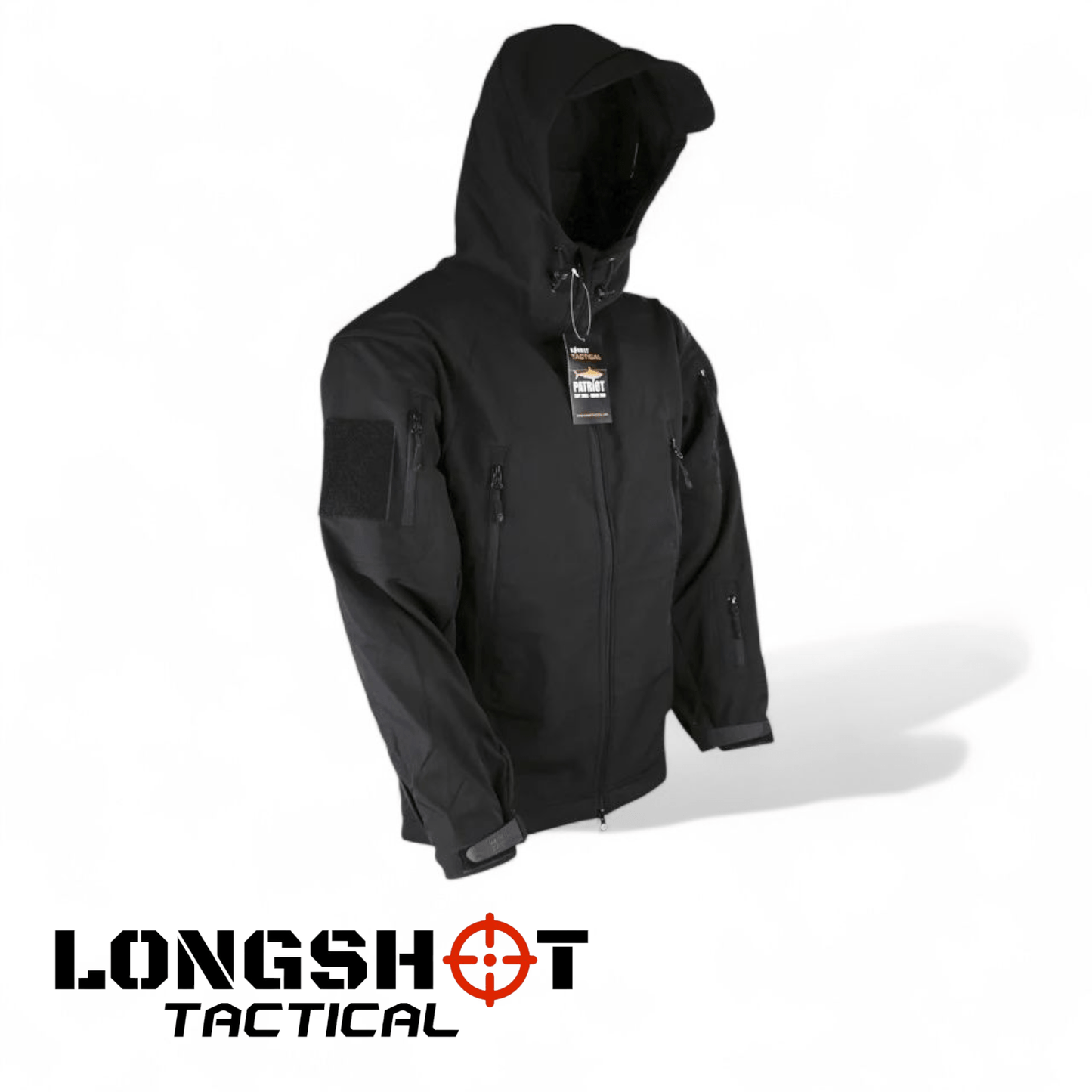 PATRIOT Tactical Soft Shell Fleece Lined Jacket – Black | Longshot Tactical - Longshot Tactical