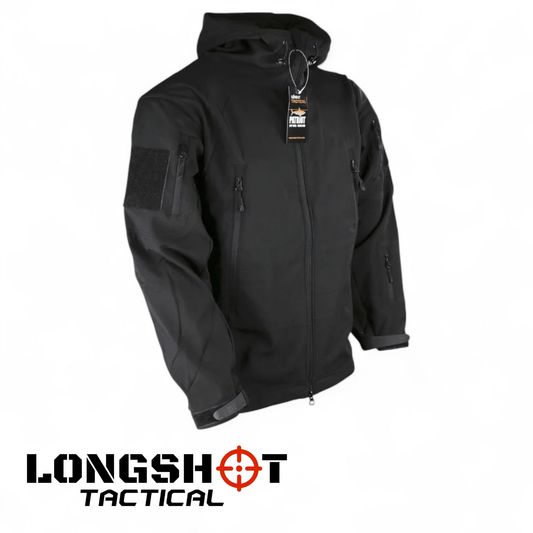 PATRIOT Tactical Soft Shell Fleece Lined Jacket – Black | Longshot Tactical - Longshot Tactical