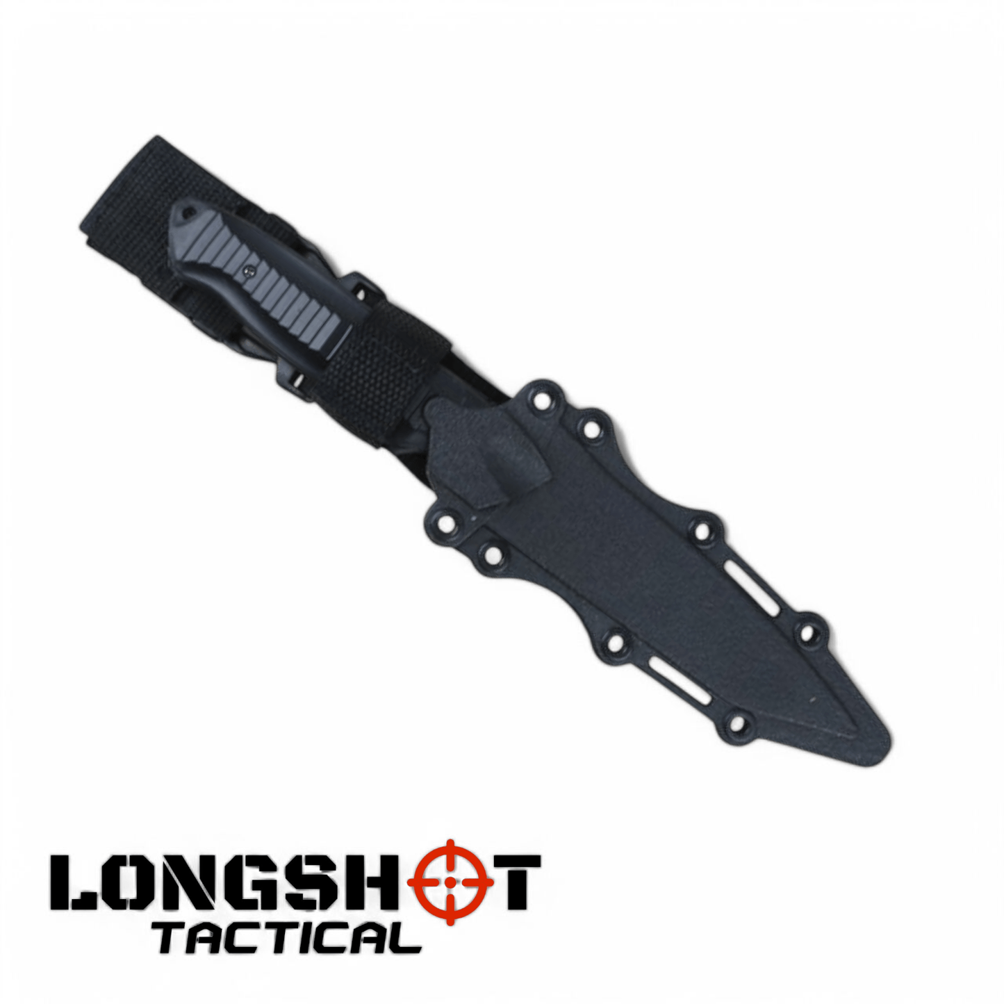 Plastic Airsoft Tanto Replica Knife – Black - Longshot Tactical