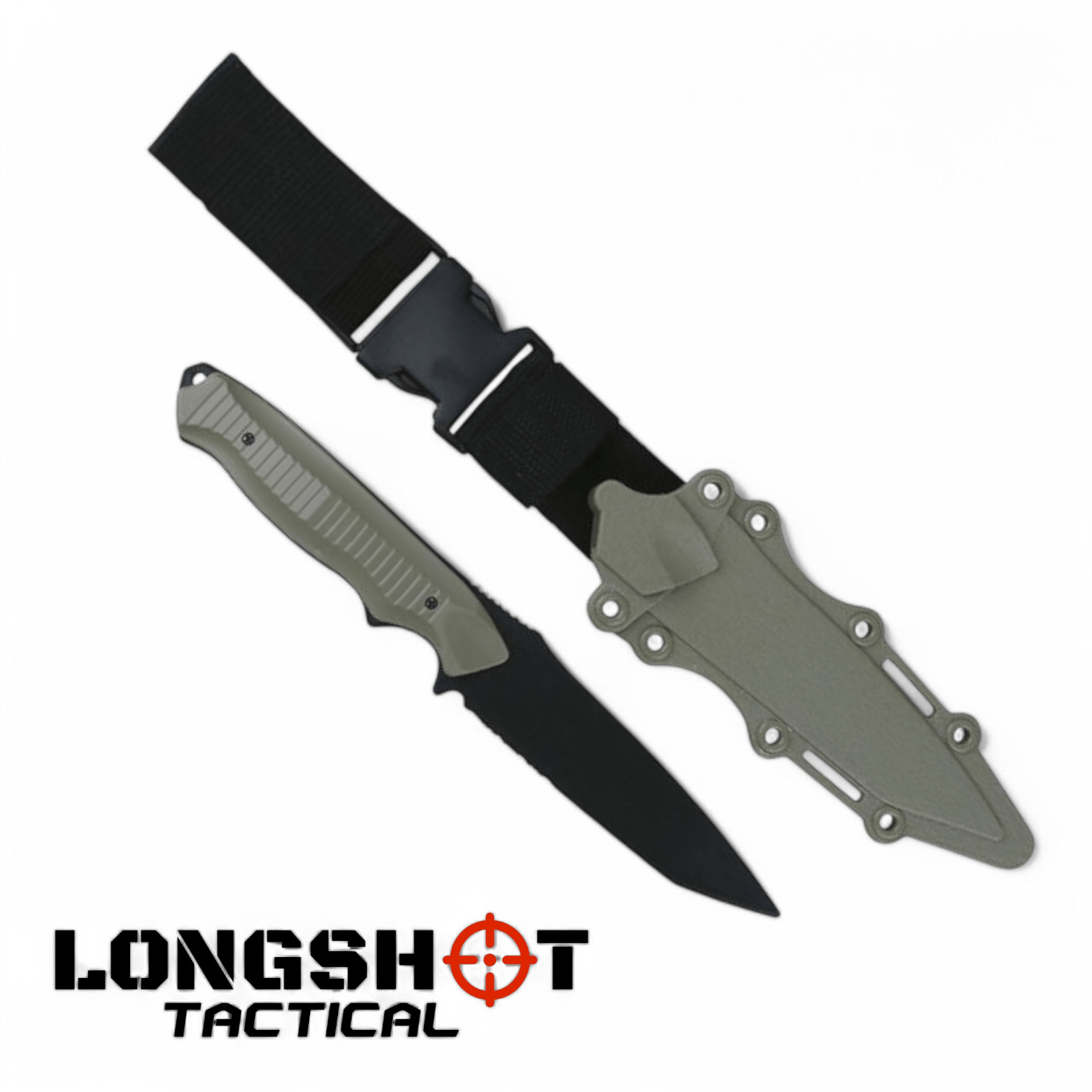 Plastic Airsoft Tanto Replica Knife – Coyote - Longshot Tactical