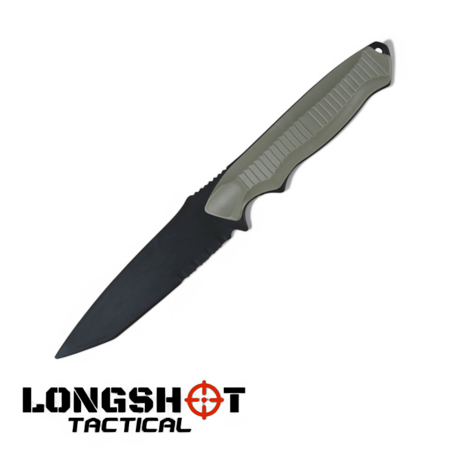 Plastic Airsoft Tanto Replica Knife – Coyote - Longshot Tactical