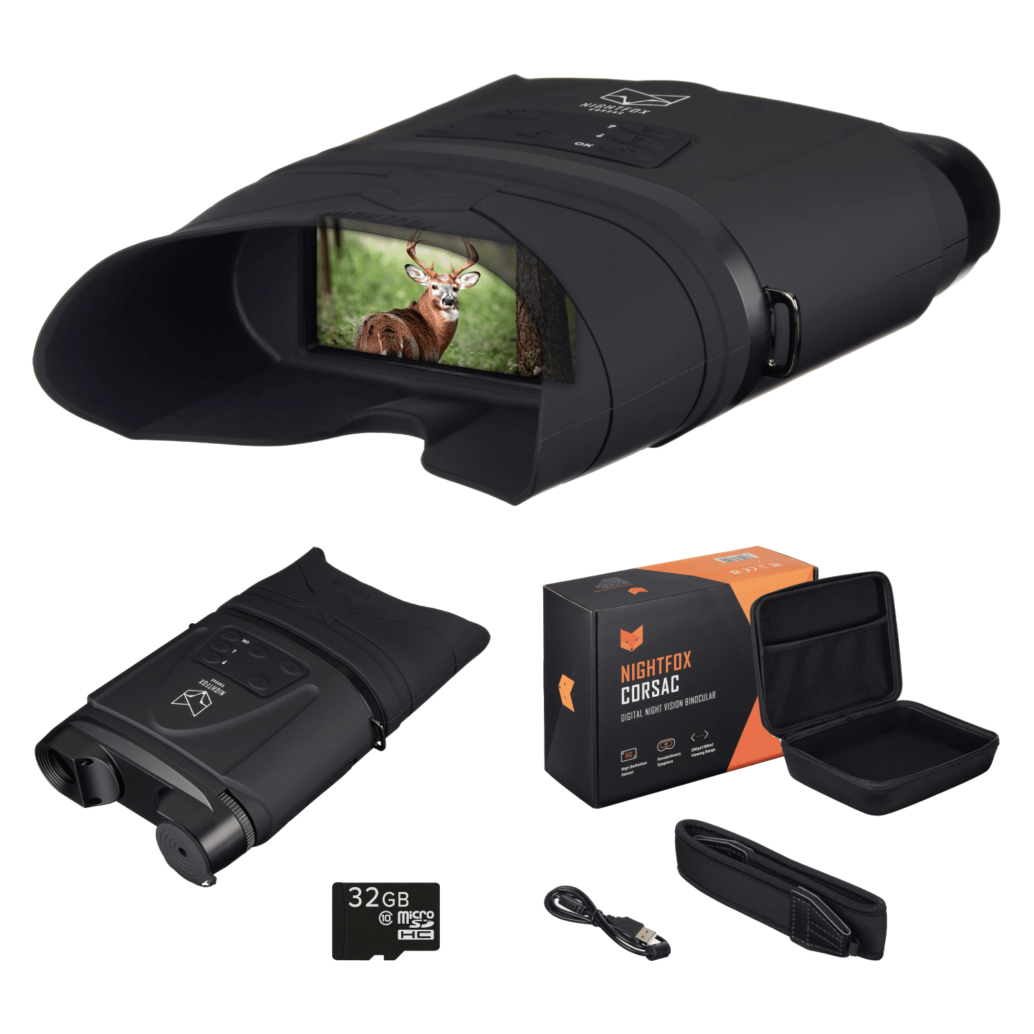 Refurbished Nightfox Corsac HD Night Vision Binocular - Longshot Tactical