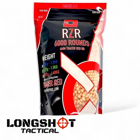 RZR 0.25g Tracer Airsoft BBs (6000 Red) – Nuprol | Longshot Tactical UK - Longshot Tactical