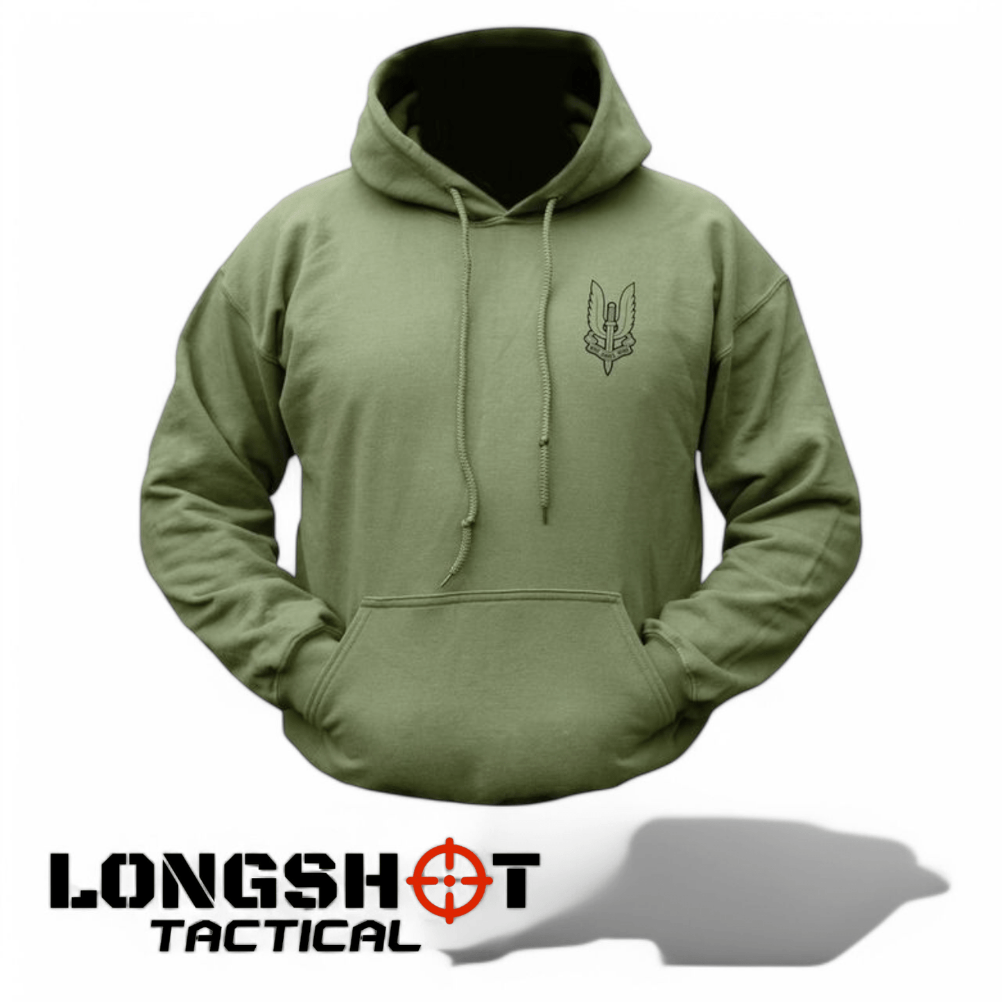 SAS Hoodie – Olive Green – End of line — L - Longshot Tactical