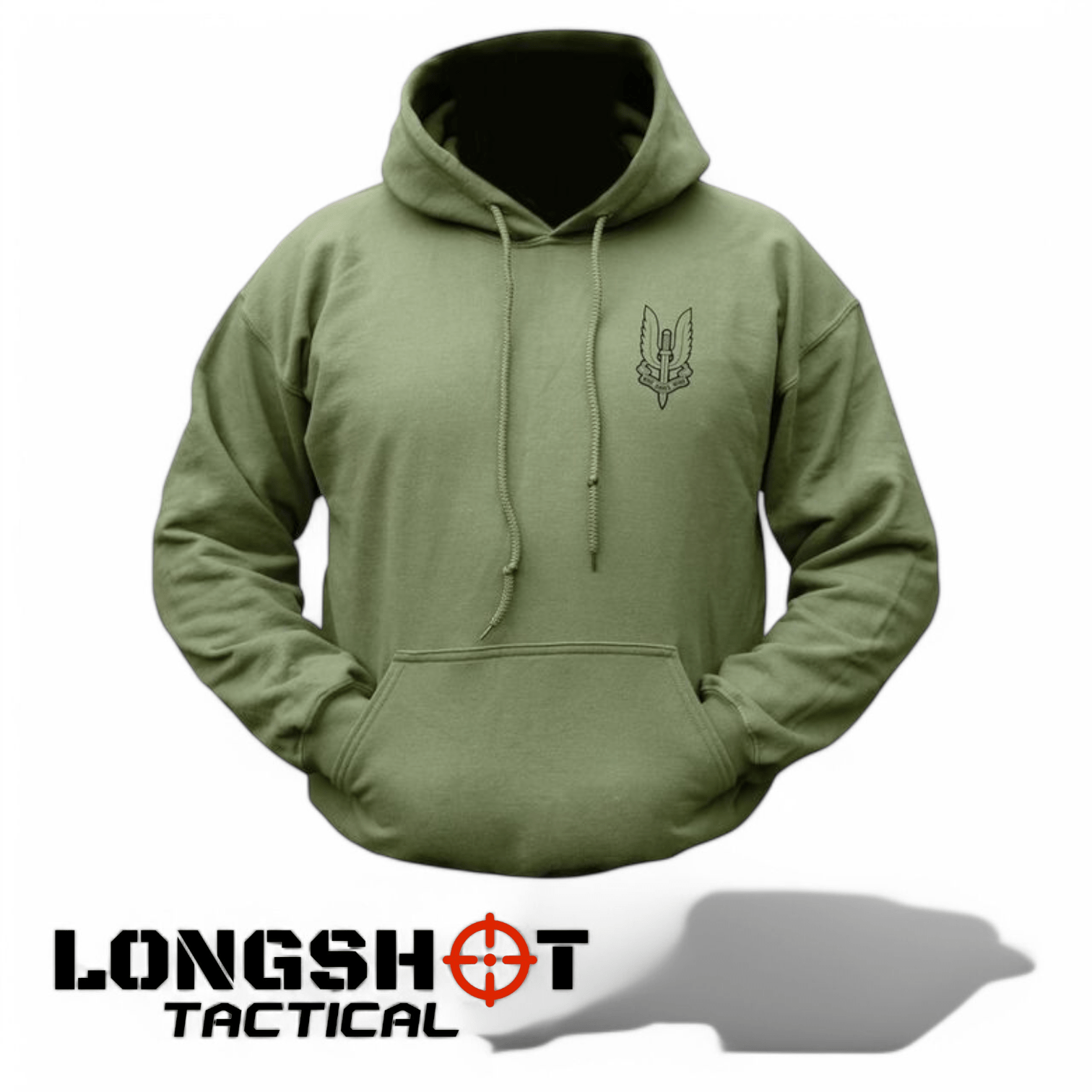 SAS Hoodie – Olive Green – End of line — L - Longshot Tactical