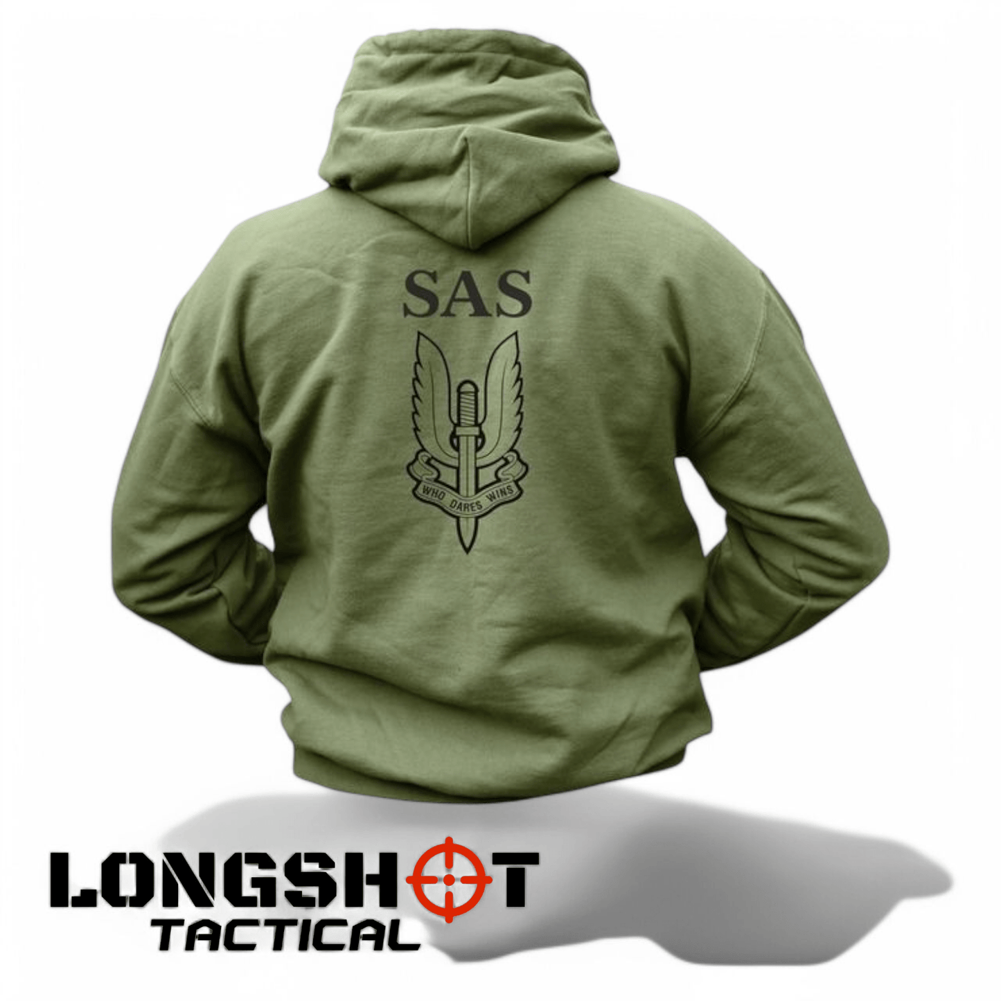 SAS Hoodie – Olive Green – End of line — L - Longshot Tactical