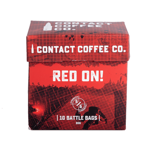 Single Serve Coffee Bags - Red On! - Longshot Tactical