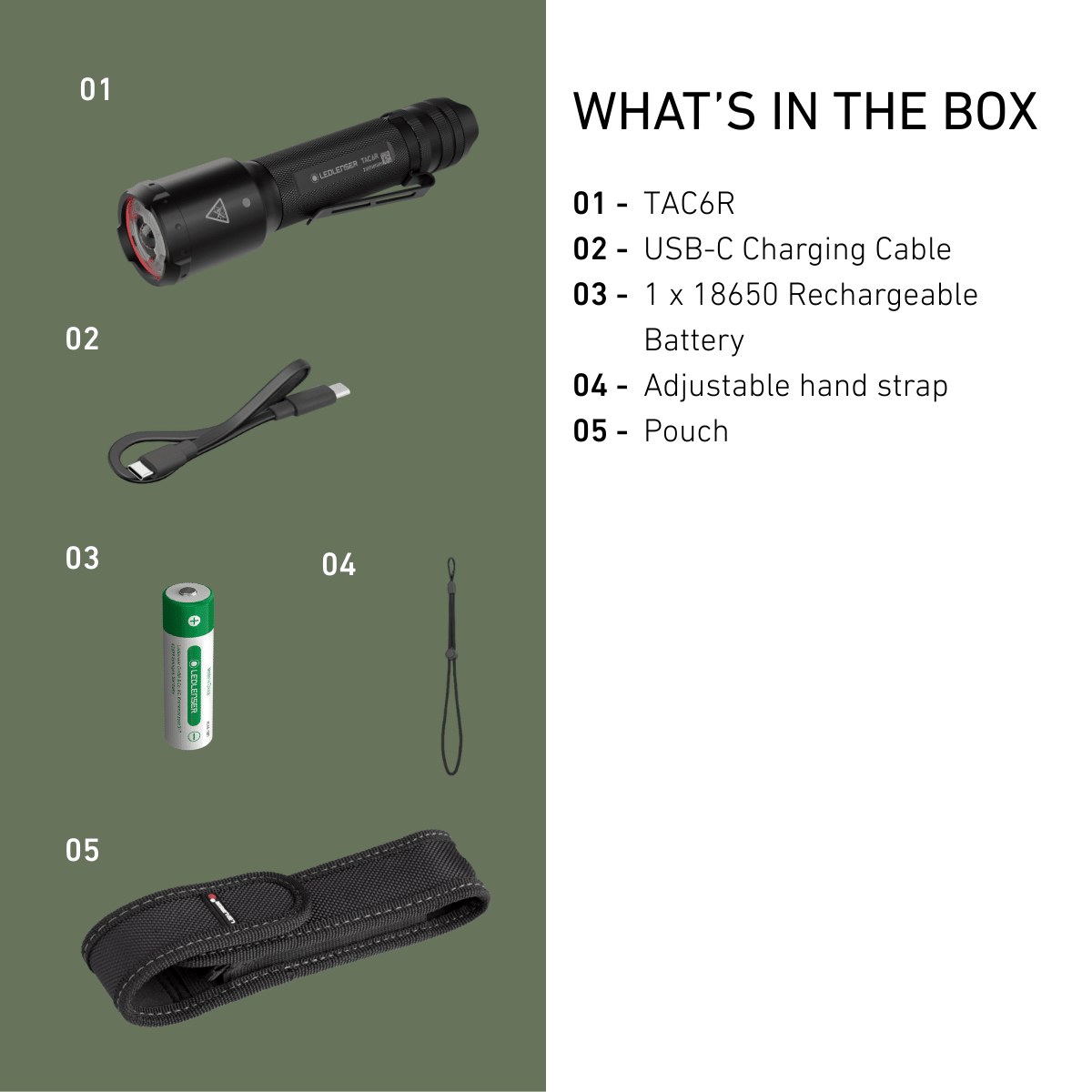 TAC6R Tactical Rechargeable Torch 2026, 2000 Lumens - Longshot Tactical