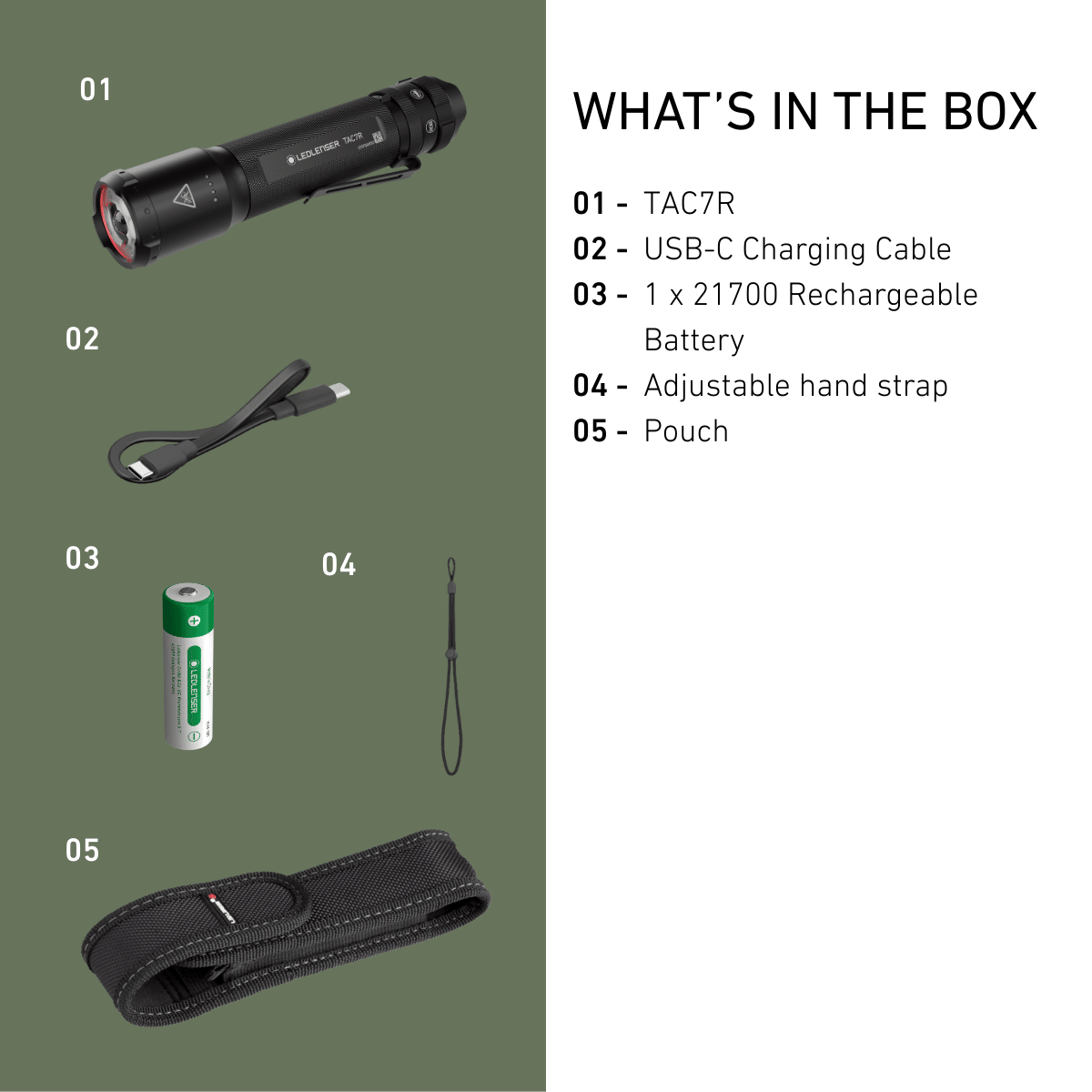 TAC7R RGB Tactical Rechargeable Torch 2026, 3200 Lumens - Longshot Tactical
