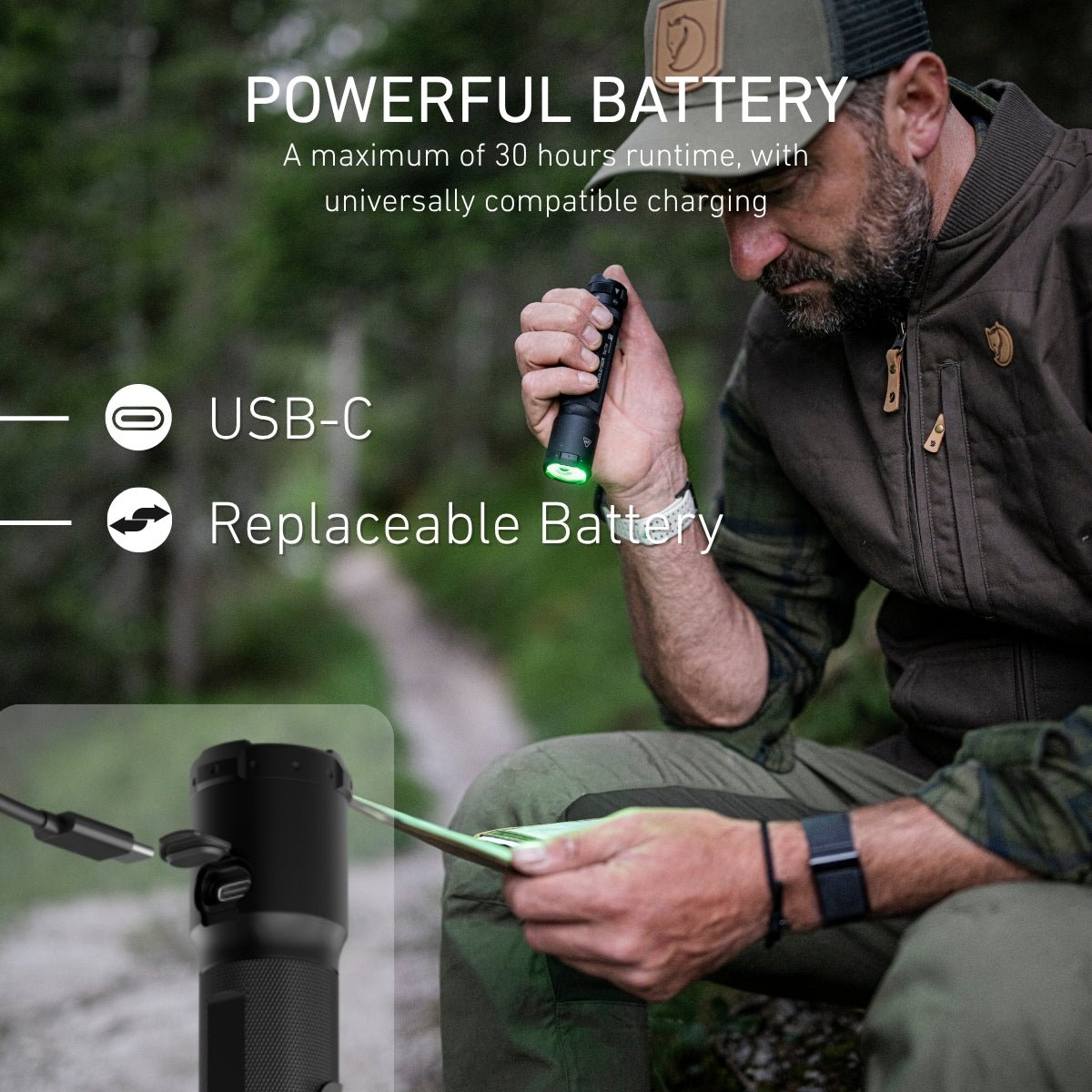 TAC7R RGB Tactical Rechargeable Torch 2026, 3200 Lumens - Longshot Tactical