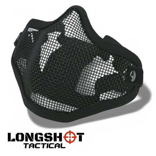 Tactical Airsoft Face Mask – Black - Longshot Tactical