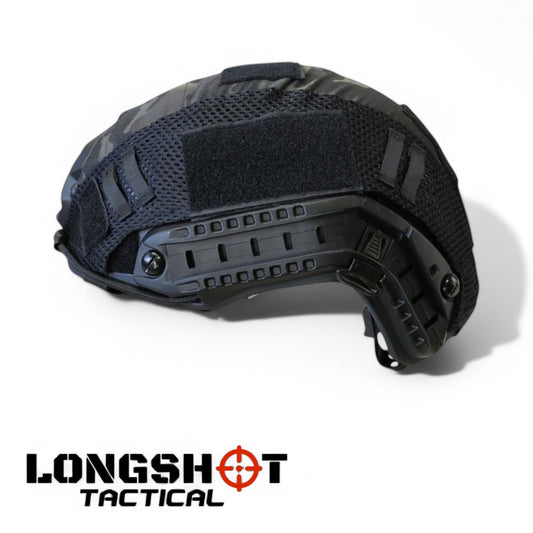 Tactical Airsoft Helmet Fast Cover – BTP Camo Black - Longshot Tactical