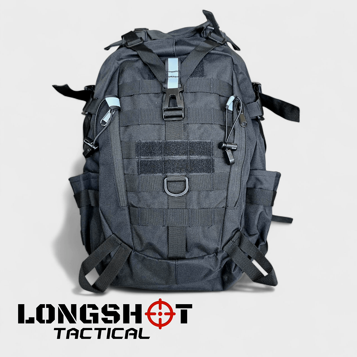Tactical Backpack Day Pack - Black - Longshot Tactical