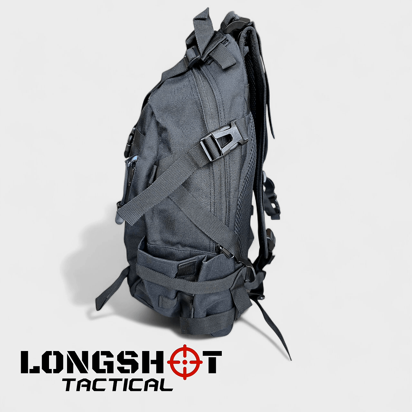 Tactical Backpack Day Pack - Black - Longshot Tactical
