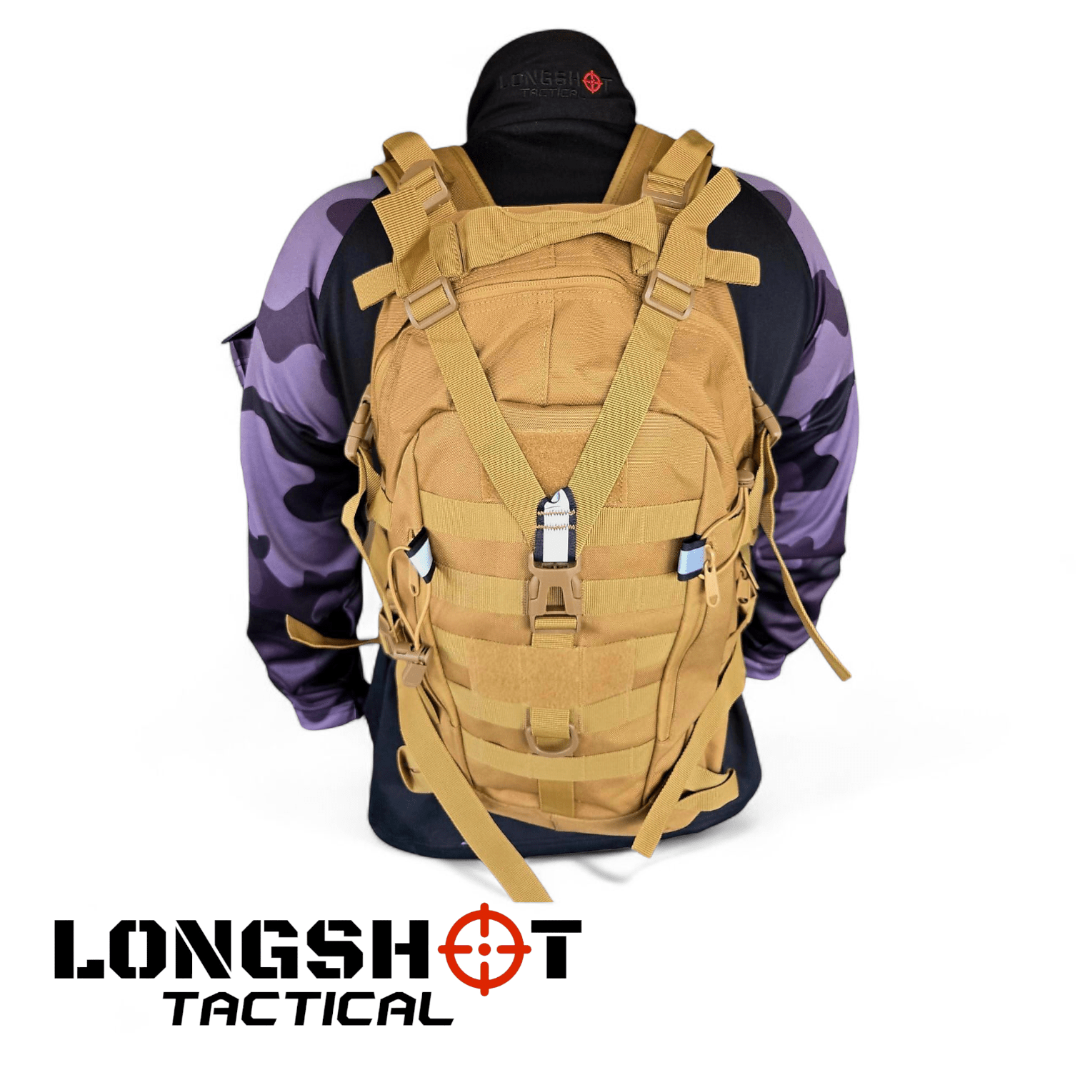 Tactical Backpack Day Pack - Coyote - Longshot Tactical