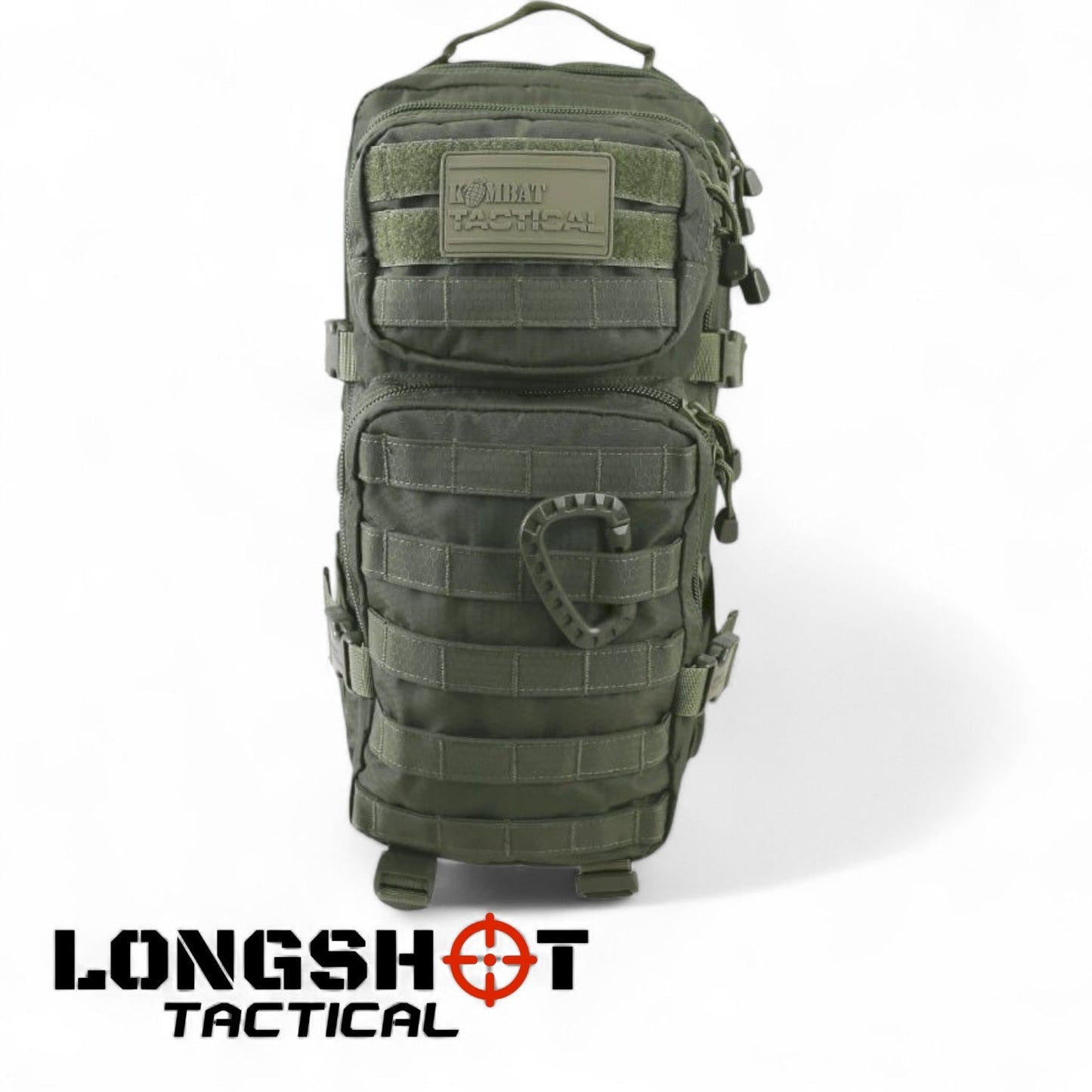 Tactical Backpack – Hex Stop Small Molle Assault Pack – Olive Green - Longshot Tactical