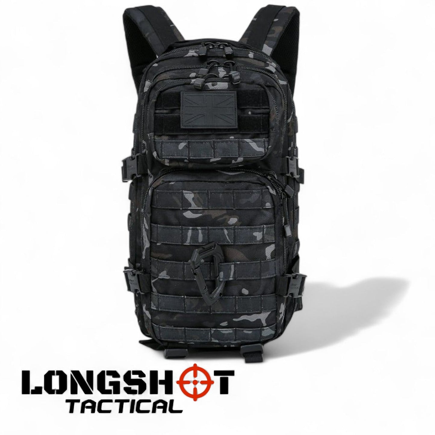 Tactical Backpack Small Molle Assault Pack 28 Litre – BTP Black - Longshot Tactical
