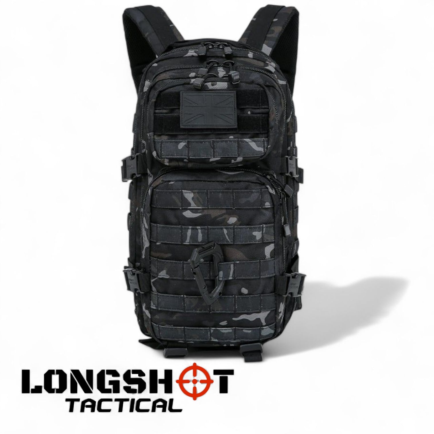 Tactical Backpack Small Molle Assault Pack 28 Litre – BTP Black - Longshot Tactical