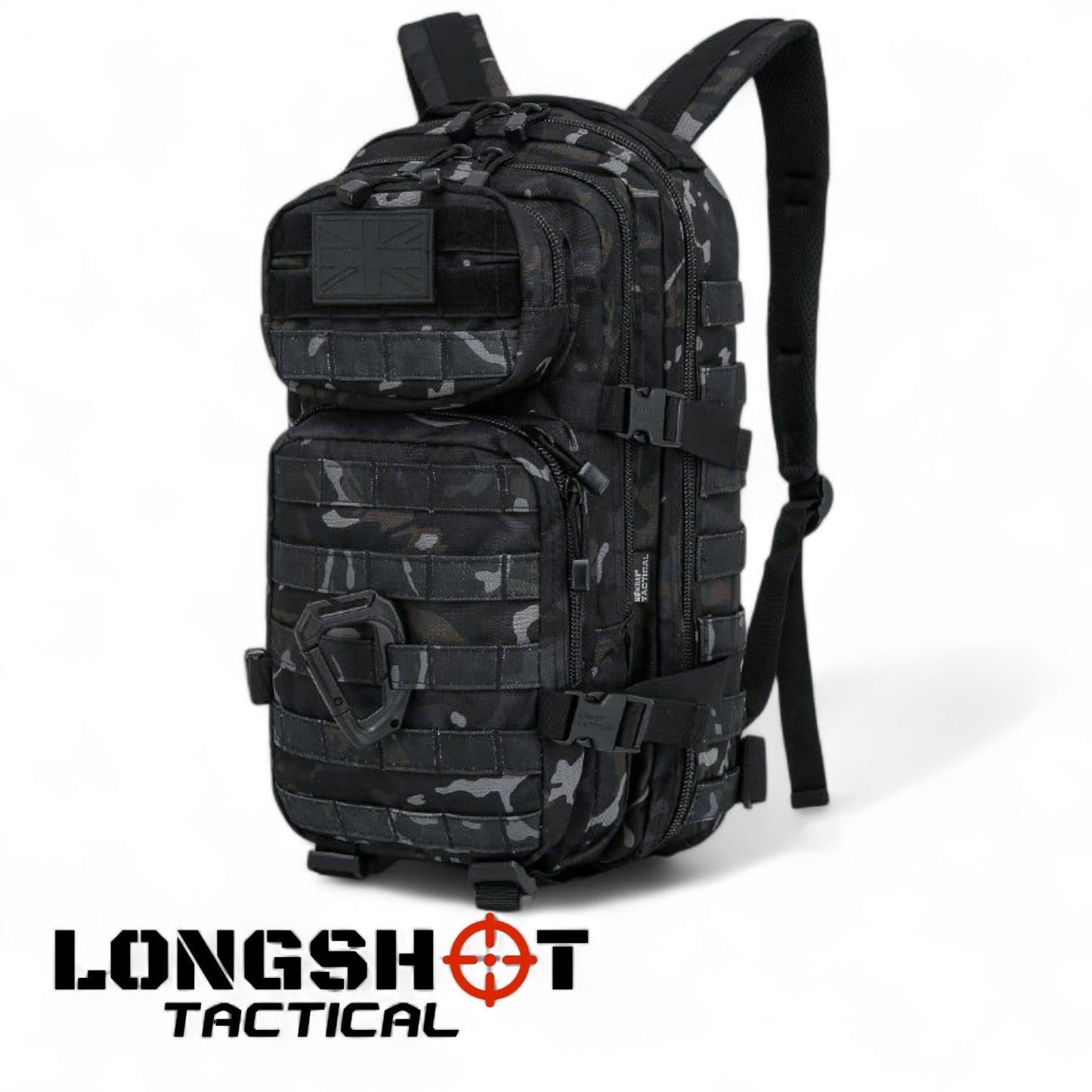 Tactical Backpack Small Molle Assault Pack 28 Litre – BTP Black - Longshot Tactical