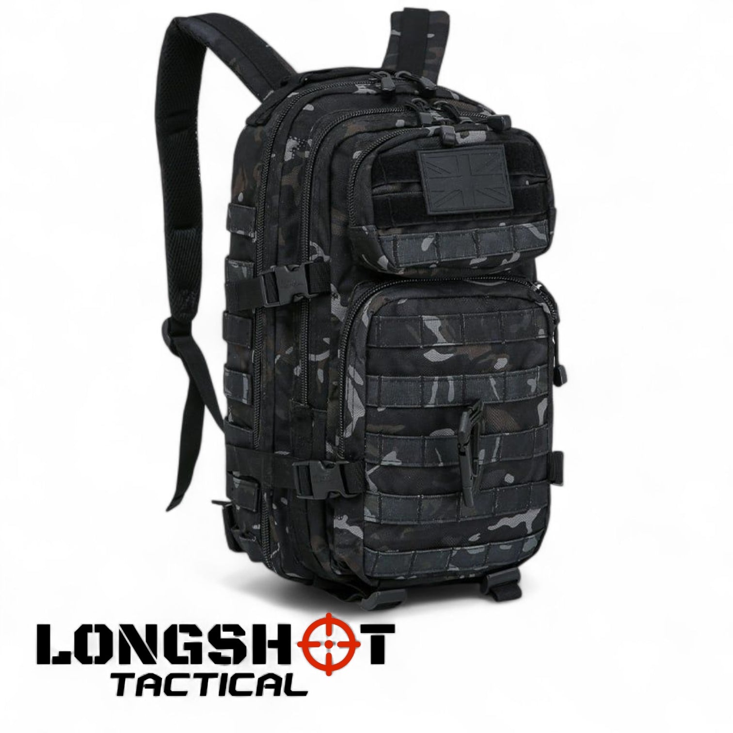 Tactical Backpack Small Molle Assault Pack 28 Litre – BTP Black - Longshot Tactical