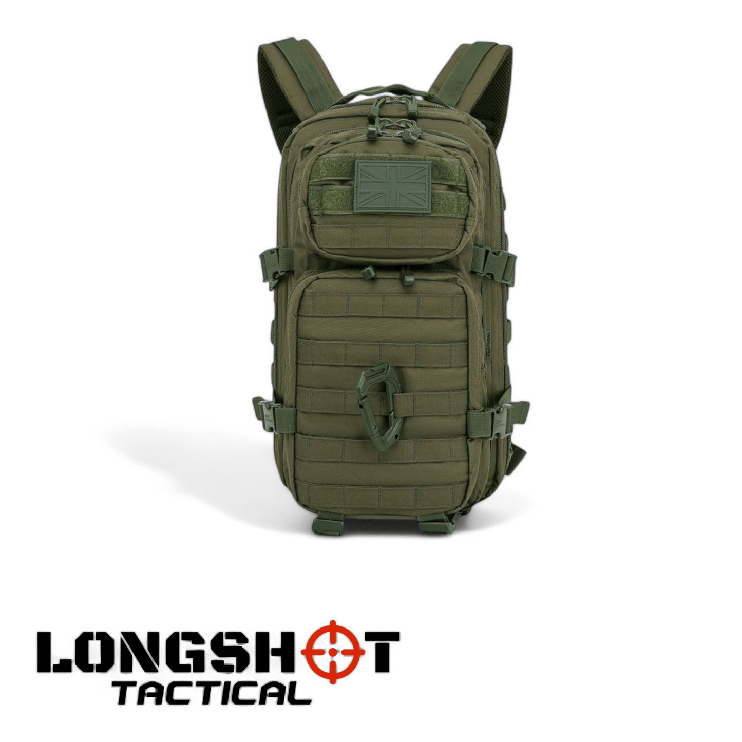 Tactical Backpack Small Molle Assault Pack 28 Litre – Olive Green - Longshot Tactical