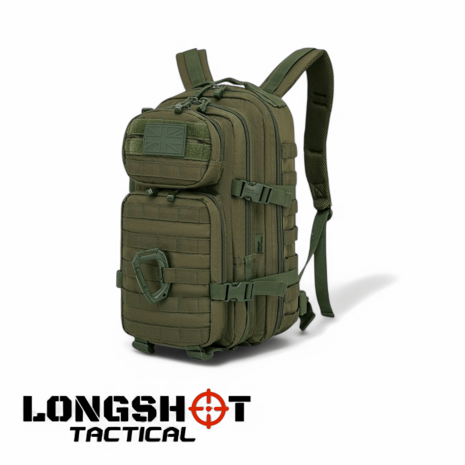Tactical Backpack Small Molle Assault Pack 28 Litre – Olive Green - Longshot Tactical