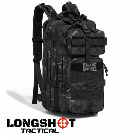 Tactical Backpack Stealth Pack – 25ltr – BTP Black - Longshot Tactical