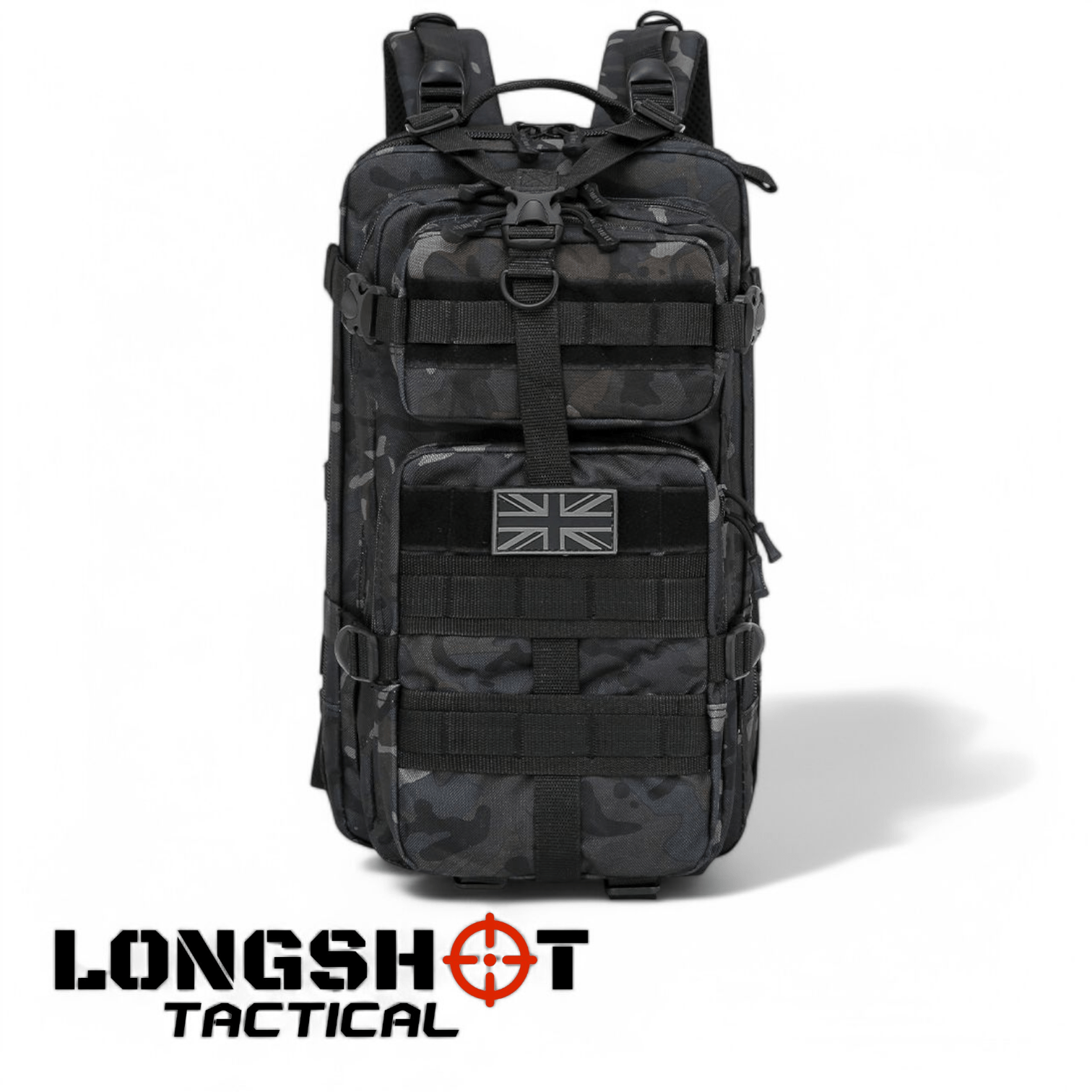 Tactical Backpack Stealth Pack – 25ltr – BTP Black - Longshot Tactical