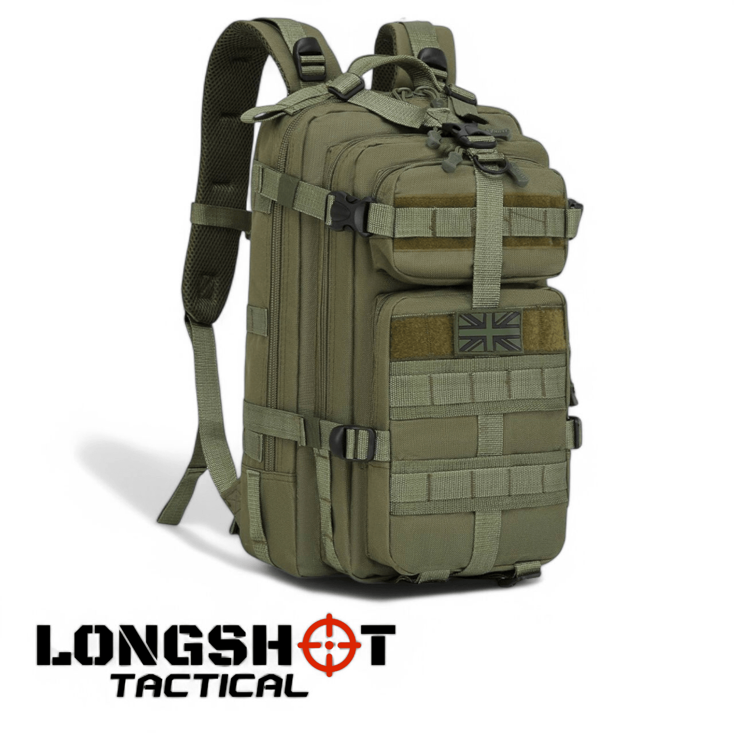 Tactical Backpack Stealth Pack – 25ltr – Olive Green - Longshot Tactical